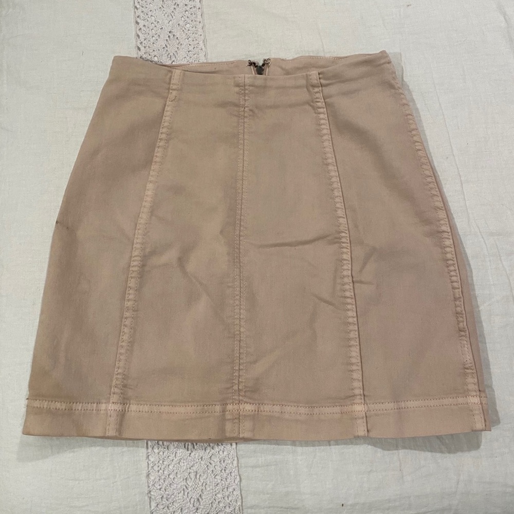 Free People khaki mini skirt | size 4